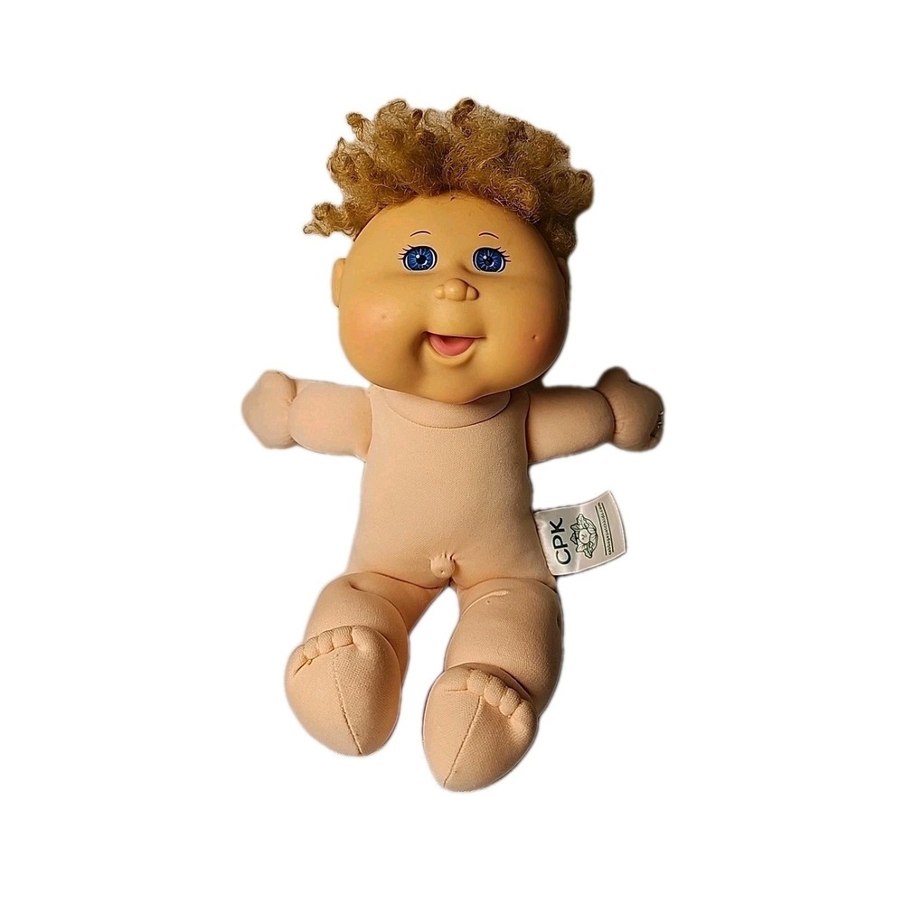 Cabbage Patch Doll CPK 1978 2016 Play Along Soft Body Curly Hair Blue Eyes Cute!